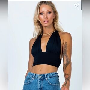 Princess Polly Jordy Top Black - US 6